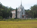 Kerk met rijstvelden, Goa