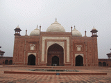 Moskee aan linker zijkant van Taj Mahal, Agra